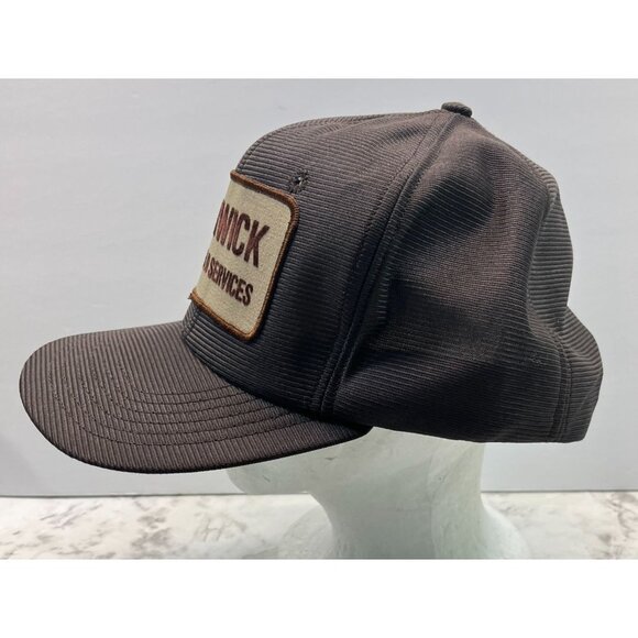 Burwick Oilfield Services 80s Snapback Hat Brown Baseball Cap Distressed Vtg - Picture 5 of 11